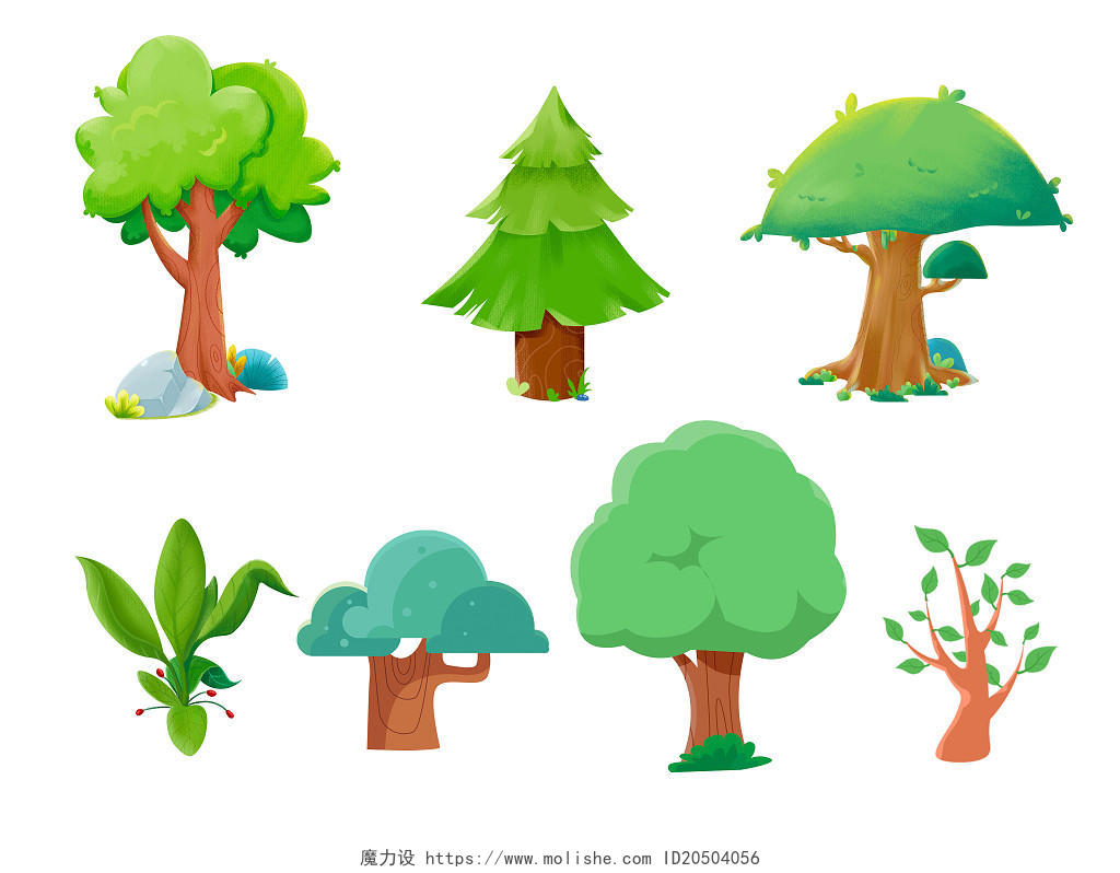 植树节卡通树木素材png312植树节